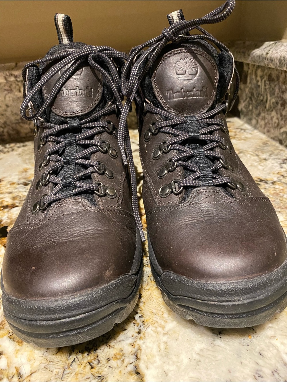 Timberland Men's Dark Brown Leather Waterproof Hiking Boots
